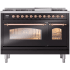 Ilve Nostalgie II Collection UP48FNMPBKP - 48 Inch Freestanding Dual Fuel Range in Front View