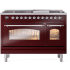 Ilve Nostalgie II Collection UP48FNMPBUCLP - 48 Inch Freestanding Dual Fuel Range in Front View