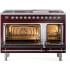 Ilve Nostalgie II Collection UP48FNMPBUCLP - 48 Inch Freestanding Dual Fuel Range in Opened View