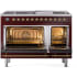 Ilve Nostalgie II Collection UP48FNMPBUGLP - 48 Inch Freestanding Dual Fuel Range in Opened View