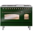 Ilve Nostalgie II Collection UP48FNMPEGBLP - 48 Inch Freestanding Dual Fuel Range in Front View