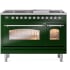 Ilve Nostalgie II Collection UP48FNMPEGCLP - 48 Inch Freestanding Dual Fuel Range in Front View