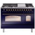 Ilve Nostalgie II Collection UP48FNMPMBBLP - 48 Inch Freestanding Dual Fuel Range in Front View