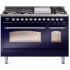 Ilve Nostalgie II Collection UP48FNMPMBCLP - 48 Inch Freestanding Dual Fuel Range in Front View