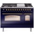 Ilve Nostalgie II Collection UP48FNMPMBGLP - 48 Inch Freestanding Dual Fuel Range in Front View
