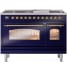 Ilve Nostalgie II Collection UP48FNMPMBGLP - 48 Inch Freestanding Dual Fuel Range in Front View