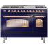 Ilve Nostalgie II Collection UP48FNMPMBP - 48 Inch Freestanding Dual Fuel Range in Front View