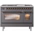 Ilve Nostalgie II Collection UP48FNMPMGBLP - 48 Inch Freestanding Dual Fuel Range in Front View