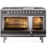 Ilve Nostalgie II Collection UP48FNMPMGCLP - 48 Inch Freestanding Dual Fuel Range in Opened View