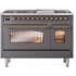 Ilve Nostalgie II Collection UP48FNMPMGG - 48 Inch Freestanding Dual Fuel Range in Front View