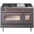 Ilve Nostalgie II Collection UP48FNMPMGPLP - 48 Inch Freestanding Dual Fuel Range in Front View