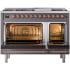 Ilve Nostalgie II Collection UP48FNMPMGPLP - 48 Inch Freestanding Dual Fuel Range in Opened View