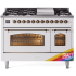 Ilve Nostalgie II Collection UP48FNMPRABLP - 48 Inch Freestanding Dual Fuel Range in Front View