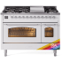 Ilve Nostalgie II Collection UP48FNMPRACLP - 48 Inch Freestanding Dual Fuel Range in Front View