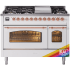 Ilve Nostalgie II Collection UP48FNMPRAPLP - 48 Inch Freestanding Dual Fuel Range in Front View