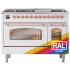 Ilve Nostalgie II Collection UP48FNMPRAPLP - 48 Inch Freestanding Dual Fuel Range in Front View