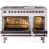 Ilve Nostalgie II Collection UP48FNMPWHBLP - 48 Inch Freestanding Dual Fuel Range in Opened View