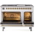 Ilve Nostalgie II Collection UP48FNMPWHGLP - 48 Inch Freestanding Dual Fuel Range in Opened View