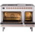 Ilve Nostalgie II Collection UP48FNMPWHPLP - 48 Inch Freestanding Dual Fuel Range in Opened View