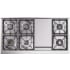 Ilve Nostalgie II Collection UP48FNMPBGBLP - 48 Inch Freestanding Dual Fuel Range in Cooktop View