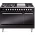 Ilve Professional Plus II UP48FQMPBK - 48 Inch Freestanding Dual Fuel Range (Solid Oven Doors)