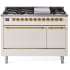 Ilve Nostalgie II Collection UP48FQNMPAWGLP - 48 Inch Freestanding Dual Fuel Range in Front View