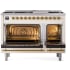 Ilve Nostalgie II Collection UP48FQNMPAWGLP - 48 Inch Freestanding Dual Fuel Range in Opened View