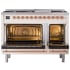 Ilve Nostalgie II Collection UP48FQNMPAWPLP - 48 Inch Freestanding Dual Fuel Range in Opened View