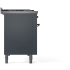 Ilve Nostalgie II Collection UP48FQNMPBGBLP - 48 Inch Freestanding Dual Fuel Range in Right Side View