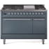 Ilve Nostalgie II Collection UP48FQNMPBGCLP - 48 Inch Freestanding Dual Fuel Range in Front View