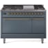 Ilve Nostalgie II Collection UP48FQNMPBGGLP - 48 Inch Freestanding Dual Fuel Range in Front View