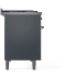Ilve Nostalgie II Collection UP48FQNMPBGP - 48 Inch Freestanding Dual Fuel Range in Right Side View