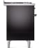 Ilve Nostalgie II Collection UP48FQNMPBKBLP - 48 Inch Freestanding Dual Fuel Range in Right Side View