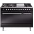 Ilve Nostalgie II Collection UP48FQNMPBKCLP - 48 Inch Freestanding Dual Fuel Range in Front View