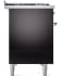 Ilve Nostalgie II Collection UP48FQNMPBKCLP - 48 Inch Freestanding Dual Fuel Range in Right Side View