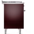 Ilve Nostalgie II Collection UP48FQNMPBUCLP - 48 Inch Freestanding Dual Fuel Range in Right Side View