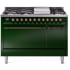 Ilve Nostalgie II Collection UP48FQNMPEGBLP - 48 Inch Freestanding Dual Fuel Range in Front View