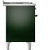 Ilve Nostalgie II Collection UP48FQNMPEGBLP - 48 Inch Freestanding Dual Fuel Range in Right Side View