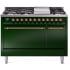 Ilve Nostalgie II Collection UP48FQNMPEGGLP - 48 Inch Freestanding Dual Fuel Range in Front View