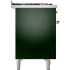 Ilve Nostalgie II Collection UP48FQNMPEGPLP - 48 Inch Freestanding Dual Fuel Range in Right Side View