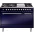 Ilve Nostalgie II Collection UP48FQNMPMBCLP - 48 Inch Freestanding Dual Fuel Range in Front View