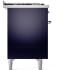 Ilve Nostalgie II Collection UP48FQNMPMBCLP - 48 Inch Freestanding Dual Fuel Range in Right Side View