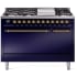Ilve Nostalgie II Collection UP48FQNMPMBGLP - 48 Inch Freestanding Dual Fuel Range in Front View