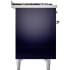 Ilve Nostalgie II Collection UP48FQNMPMBPLP - 48 Inch Freestanding Dual Fuel Range in Right Side View