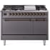 Ilve Nostalgie II Collection UP48FQNMPMGBLP - 48 Inch Freestanding Dual Fuel Range in Front View