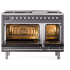 Ilve Nostalgie II Collection UP48FQNMPMGCLP - 48 Inch Freestanding Dual Fuel Range in Opened View