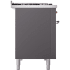 Ilve Nostalgie II Collection UP48FQNMPMGPLP - 48 Inch Freestanding Dual Fuel Range in Right Side View