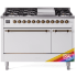 Ilve Nostalgie II Collection UP48FQNMPRABLP - 48 Inch Freestanding Dual Fuel Range in Front View