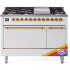 Ilve Nostalgie II Collection UP48FQNMPRAGLP - 48 Inch Freestanding Dual Fuel Range in Front View