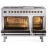 Ilve Nostalgie II Collection UP48FQNMPSSBLP - 48 Inch Freestanding Dual Fuel Range in Opened View